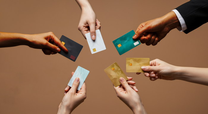 Secure smart cards held out by different people